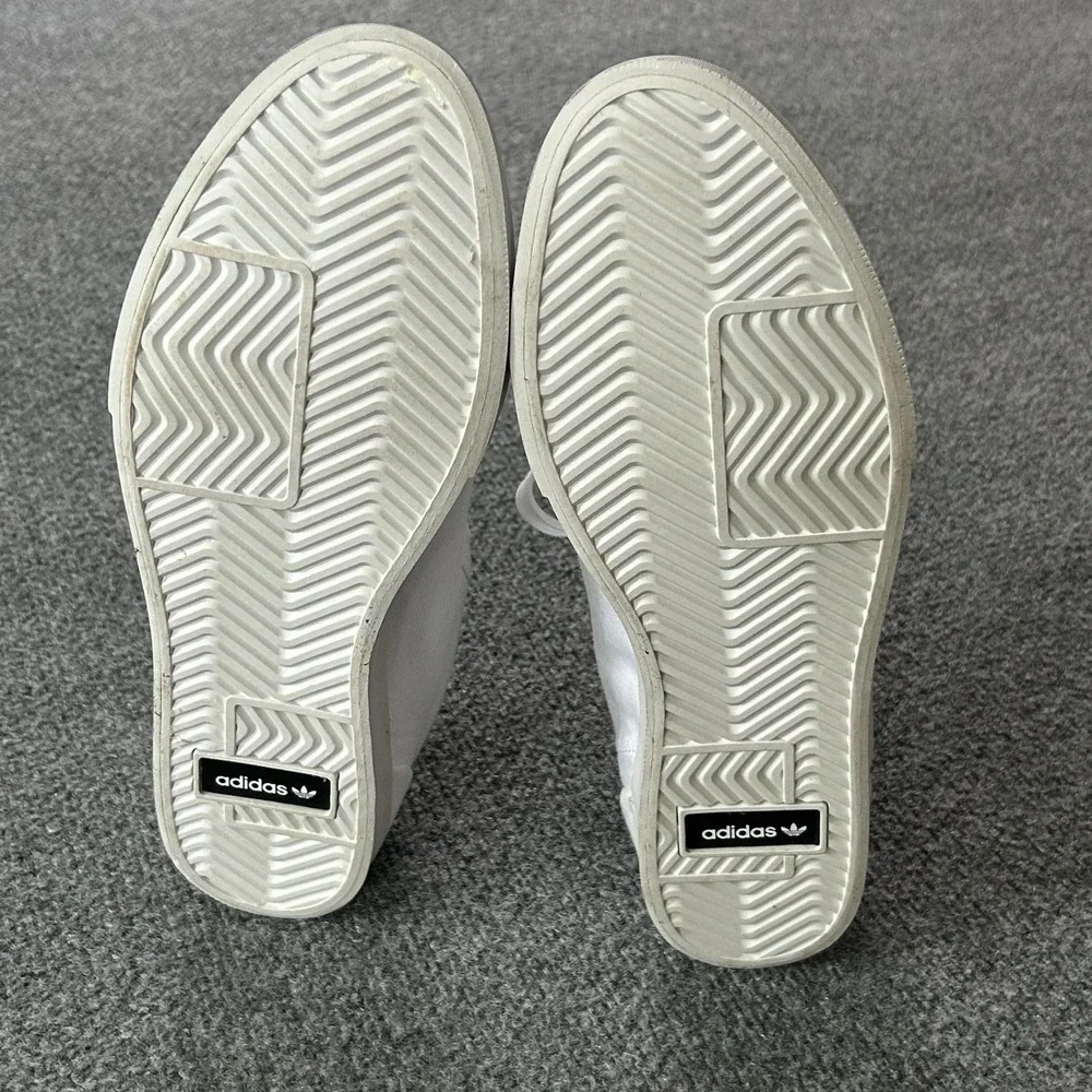 Adidas Shoes Womens Size 11 White Sleek Lo W Canvas Rainbow Logo Sneakers FW2442